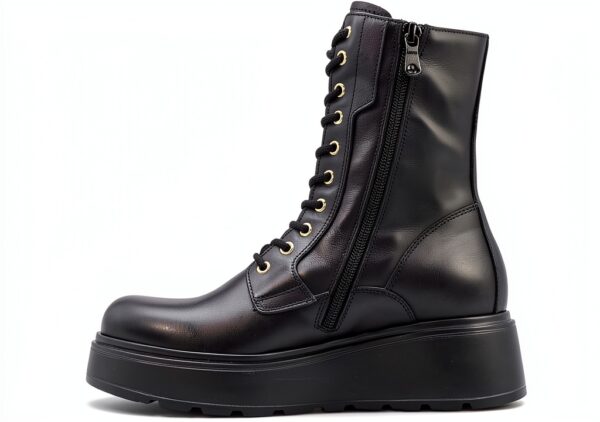 Schwarze Damen Schuhe Nero Giardini Glattleder Schnürung-1