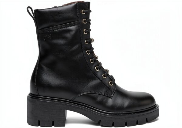 Nero Giardini Damen Stiefel Leder Blokabsatz Schwarz-0