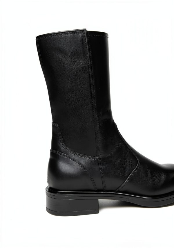 B.A.G. Damen Stiefel Leder Blockabsatz Reißverschluss-1