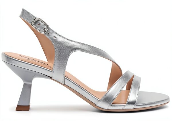 BAG Damenschuhe Leder Schnalle Silber Gold Damen-0