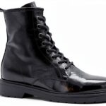 Nero Giardini Damen Stiefel Lackleder Blockabsatz Schnürung-0