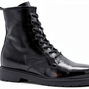 Nero Giardini Damen Stiefel Lackleder Blockabsatz Schnürung-0