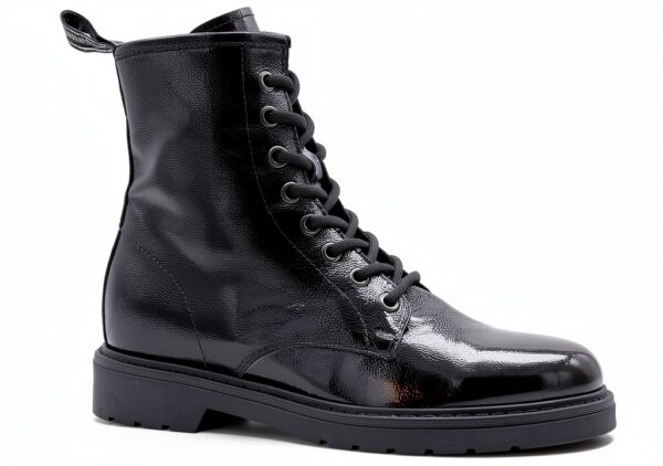 Nero Giardini Damen Stiefel Lackleder Blockabsatz Schnürung-0