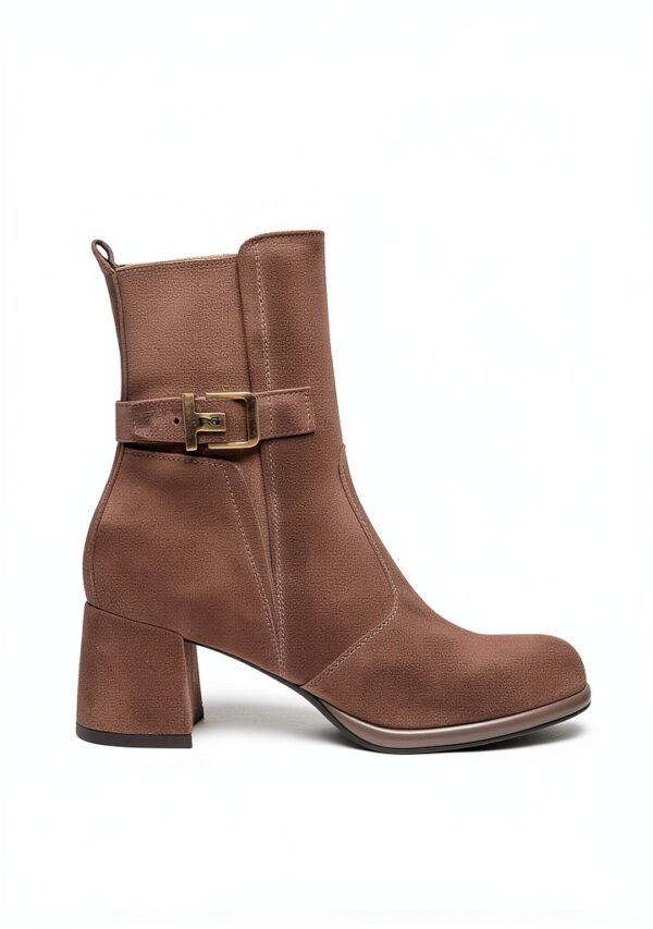 BAG Damen Stiefel Leder Blockabsatz Reißverschluss-1