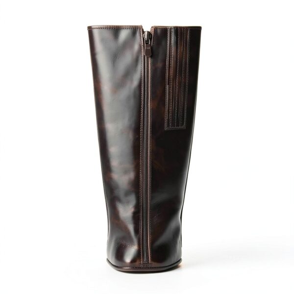Nero Giardini Damen Lederstiefel Blockabsatz Dunkelbraun-4