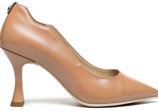 BAG Damenschuhe Leder Beige Diabolo Absatz Größentabelle-0