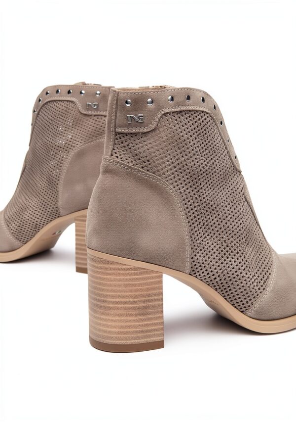 NeroGiardini Damen Stiefel Wildleder Absatz 7 cm beige-3