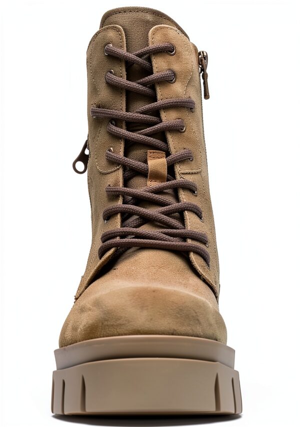 Nero Giardini Damen Stiefel Leder Beige Braun Flatform-3