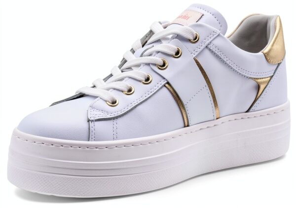 Nero Giardini Damen Sneaker Leder Weiß Italienische Qualität-1