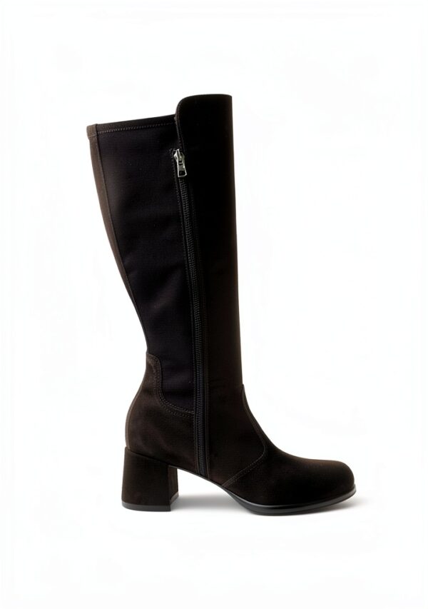 B.A.G. Damen Stiefel Leder Blockabsatz Reißverschluss-1