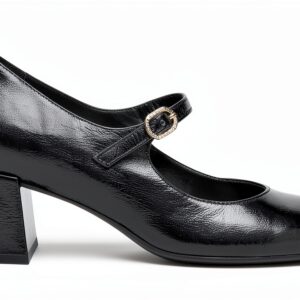 B.A.G. Lederschuhe Rot Schwarz Schnalle Blockabsatz Herren-0