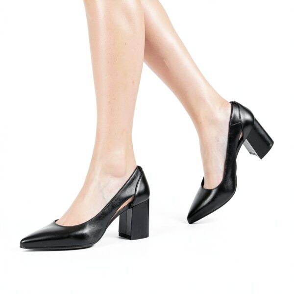 Nero Giardini Damen Pumps Leder Absatz 7,5 cm Schwarz-1