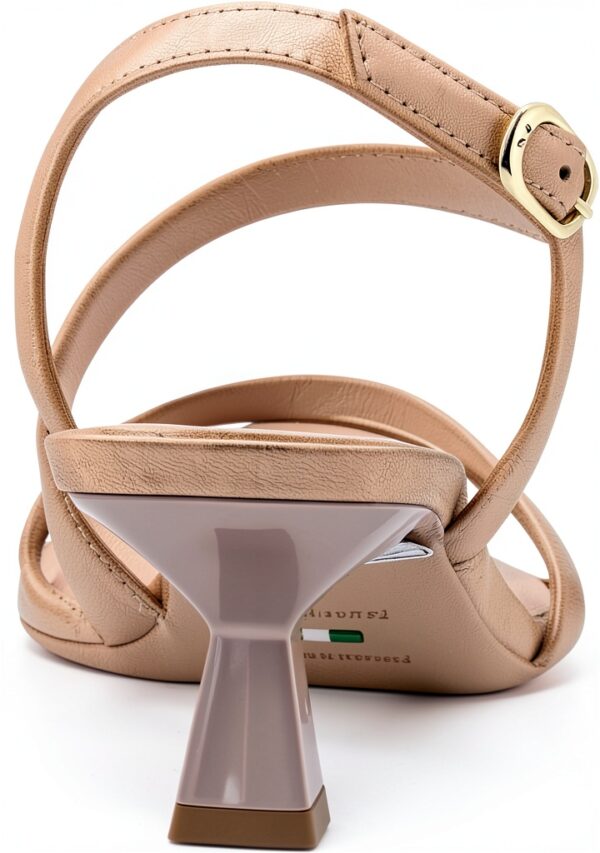 BAG Damenschuhe Leder Gold Silber Schnalle Absatz-3