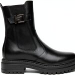 B.A.G. Damen Stiefel Leder Blockabsatz Reißverschluss-0