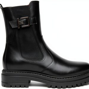 B.A.G. Damen Stiefel Leder Blockabsatz Reißverschluss-0