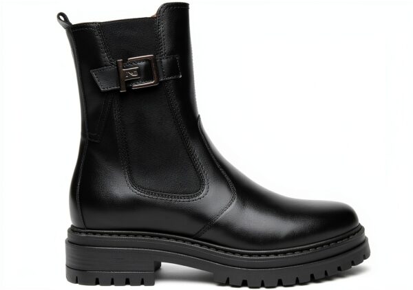 B.A.G. Damen Stiefel Leder Blockabsatz Reißverschluss-0