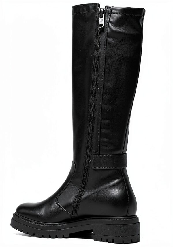 B.A.G. Damen Stiefel Leder Blockabsatz Reißverschluss-0