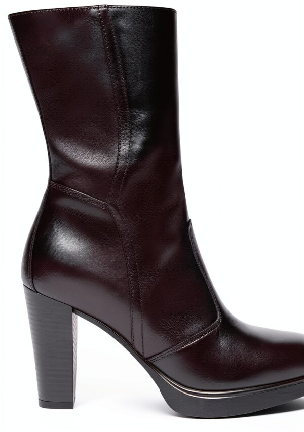 B.A.G. Damen Stiefel Leder Schwarz Kegelabsatz-1