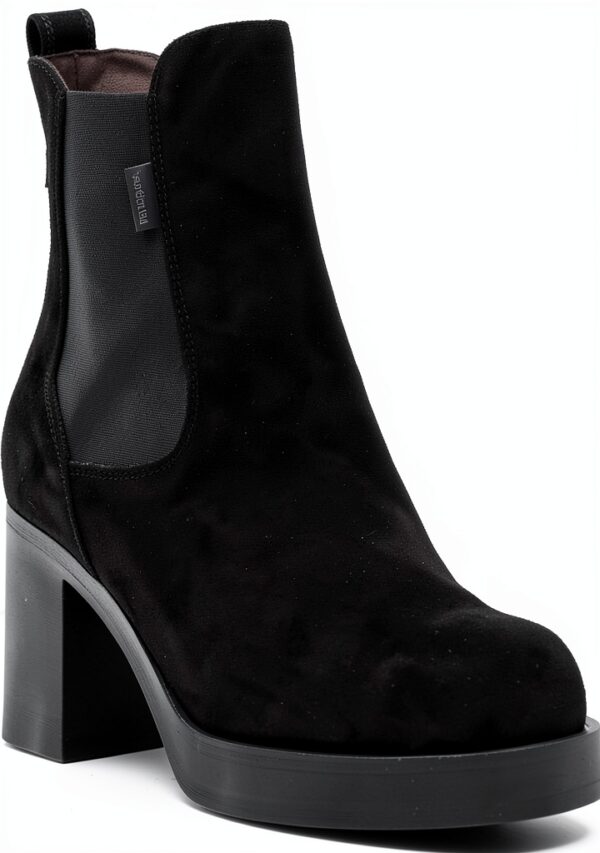 B.A.G. Damen-Stiefel Leder Blockabsatz Schwarz Braun Beige-2