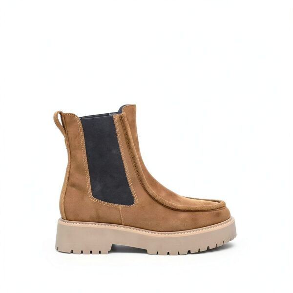 Nero Giardini Damen Stiefel Leder Blockabsatz Braun Maulwurf-1
