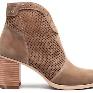 NeroGiardini Damen Stiefel Wildleder Absatz 7 cm beige-0