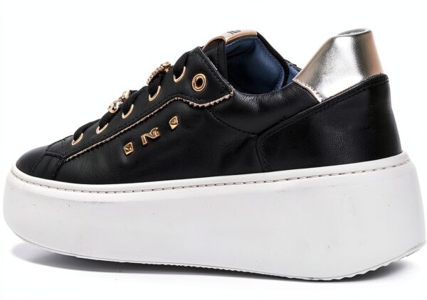 Nero Giardini Damen Schnürhalbschuhe Leder Schwarz Glitter-7