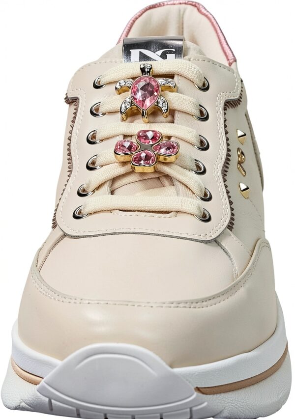 Nero Giardini Damen Sneaker Samt Schnürung Beige-5