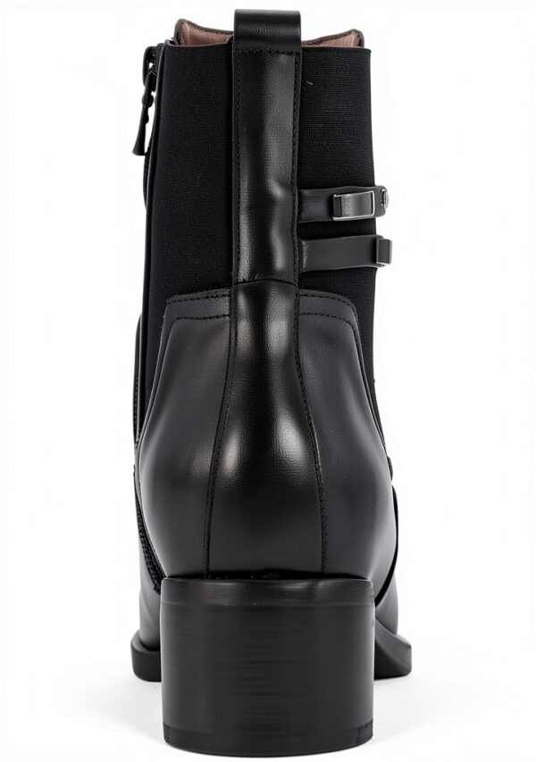 B.A.G. Damen Stiefel Leder Blockabsatz Reißverschluss-3