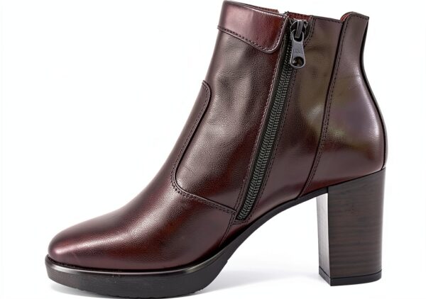 B.A.G. Damen Stiefel Leder Blockabsatz Reißverschluss-1