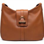 BAG Damen Leder Handtasche Reißverschluss Schwarz M-0