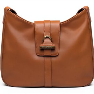 BAG Damen Leder Handtasche Reißverschluss Schwarz M-0
