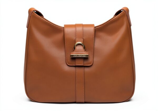 BAG Damen Leder Handtasche Reißverschluss Schwarz M-0