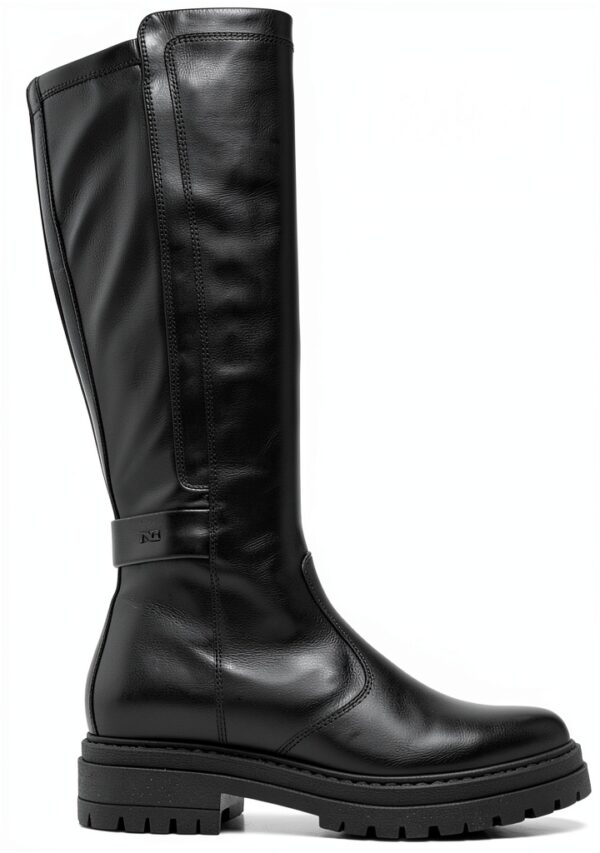 B.A.G. Damen Stiefel Leder Blockabsatz Reißverschluss-2