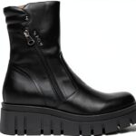 Nero Giardini Damen Stiefel Leder Reißverschluss Schwarz-0