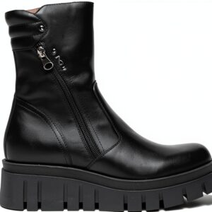 Nero Giardini Damen Stiefel Leder Reißverschluss Schwarz-0