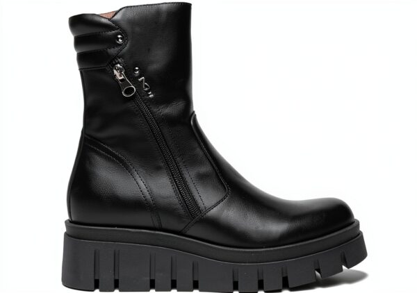 Nero Giardini Damen Stiefel Leder Reißverschluss Schwarz-0