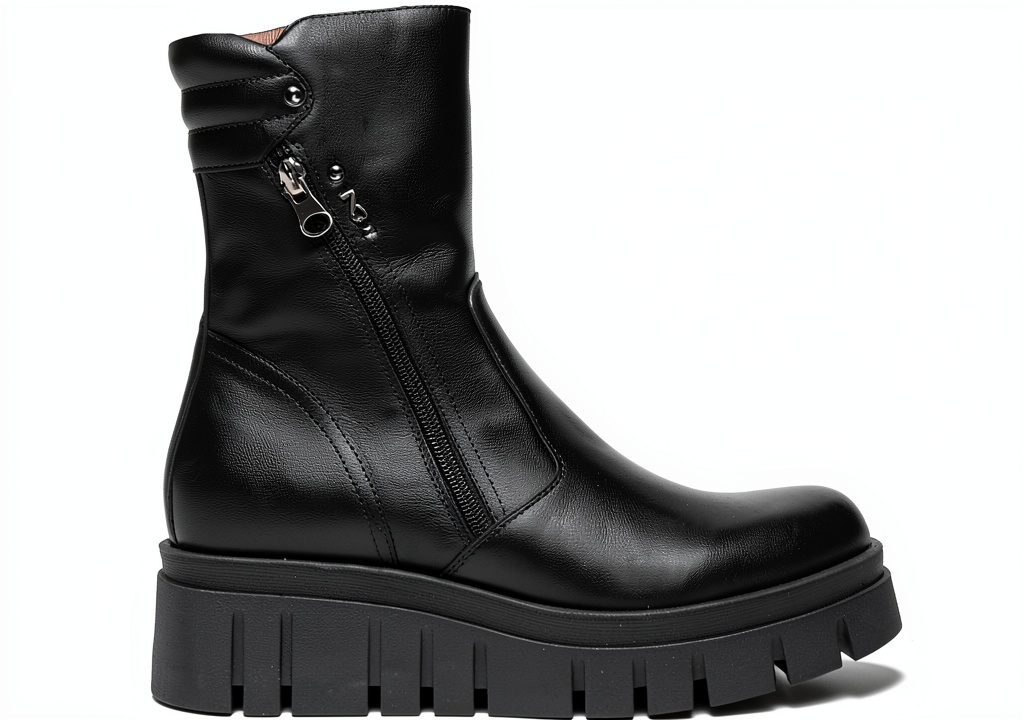 Nero Giardini Damen-Stiefel in Schwarz auf einem Holzfußboden