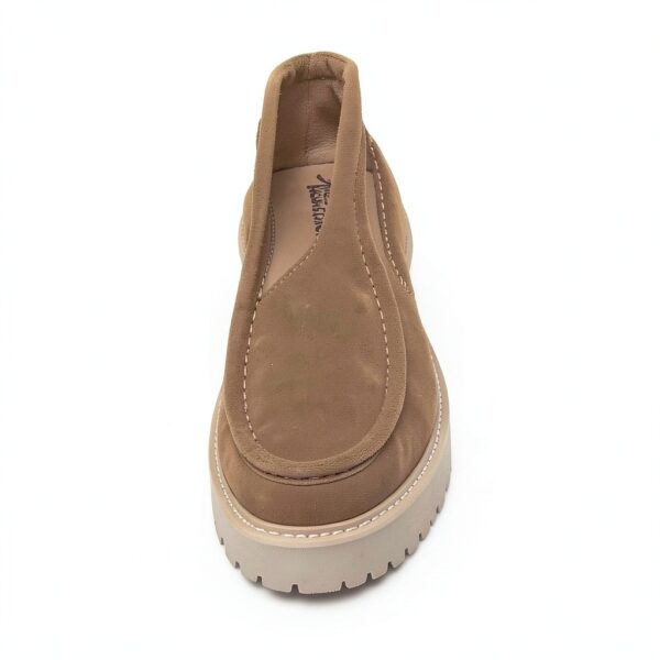Nero Giardini Damen Stiefel Leder Blockabsatz Braun Maulwurf-3