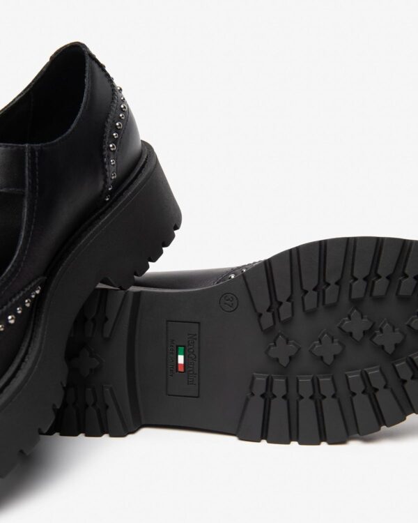 B.A.G. Lederschuhe Schwarz Blockabsatz Schnalle Damen-4