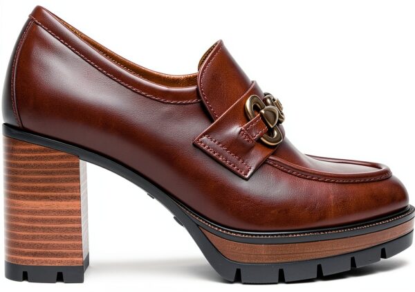 B.A.G. Lederschuhe Herren Blockabsatz Leder Braun-0