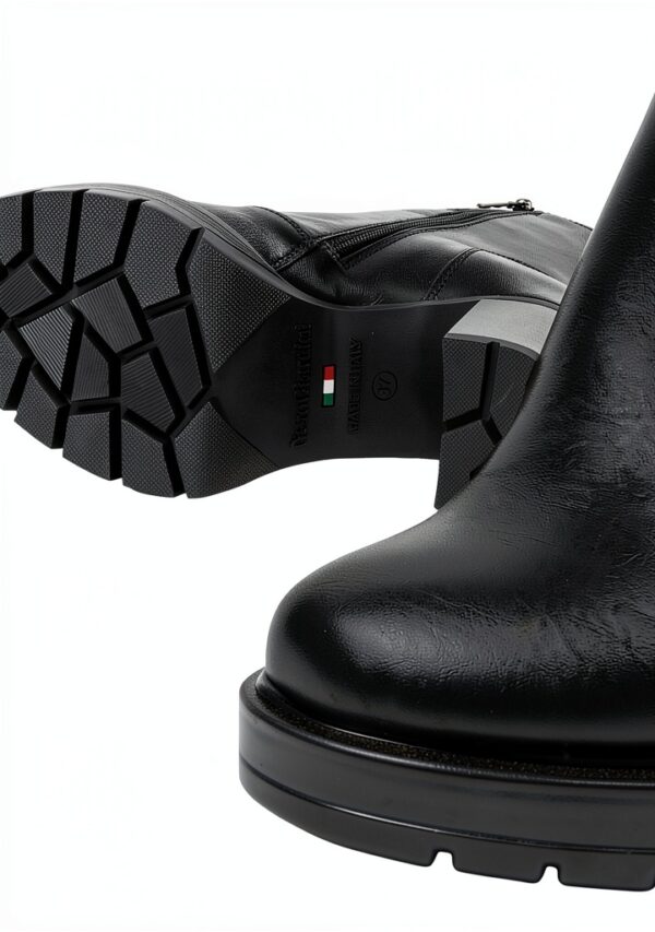 B.A.G. Damen Stiefel Leder Blockabsatz Reißverschluss-4