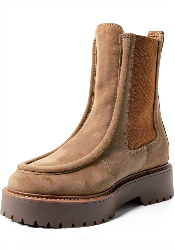 Nero Giardini Damen Stiefel Leder Blockabsatz Velour Ton-1