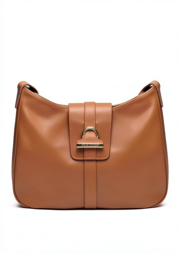 BAG Damen Leder Handtasche Reißverschluss Schwarz M-1