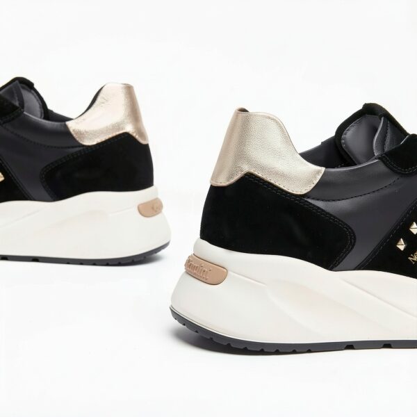 Nero Giardini Damen Sneaker Leder Italien Schwarz-4