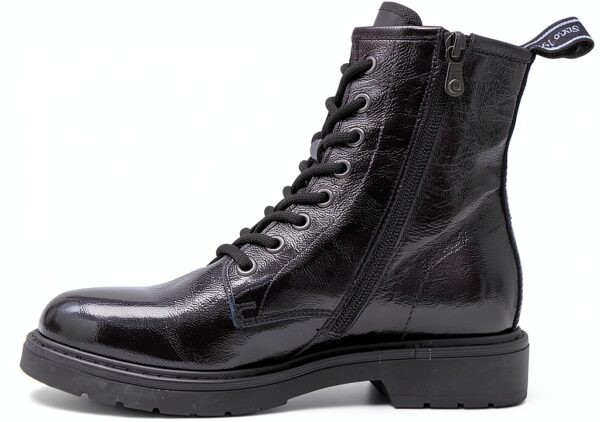 Nero Giardini Damen Stiefel Lackleder Blockabsatz Schnürung-2