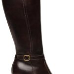 BAG Damen Stiefel Leder Blockabsatz Reißverschluss-0