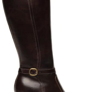 BAG Damen Stiefel Leder Blockabsatz Reißverschluss-0