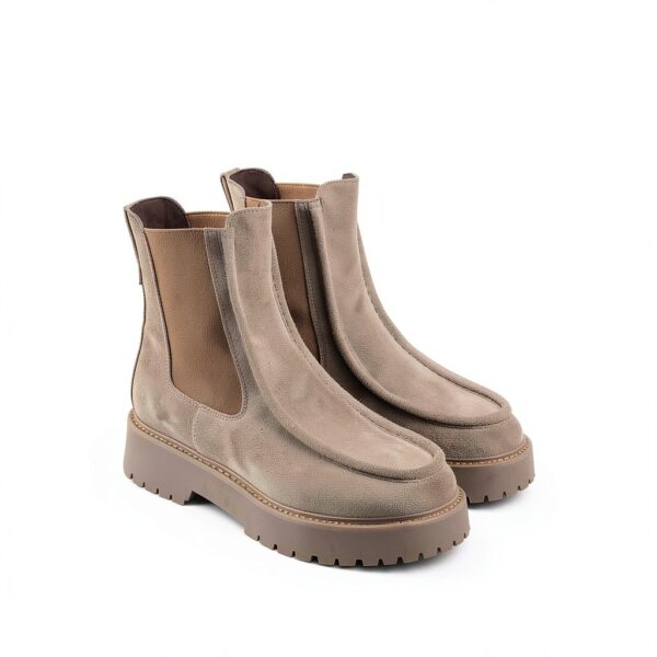 Nero Giardini Damen Stiefel Leder Blockabsatz Braun Maulwurf-1
