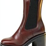 B.A.G. Damen Stiefel Leder Blockabsatz Schwarz Größen 36-41-0