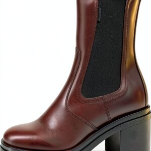 B.A.G. Damen Stiefel Leder Blockabsatz Schwarz Größen 36-41-0